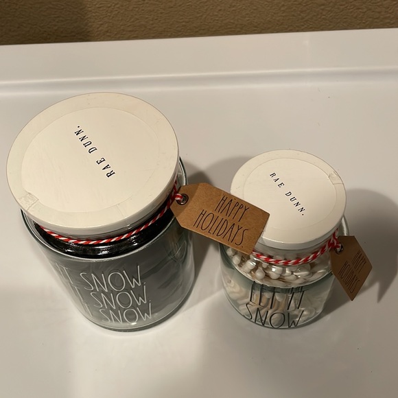 Rae Dunn “Let It Snow” Collection, Two Jars - Picture 3 of 5